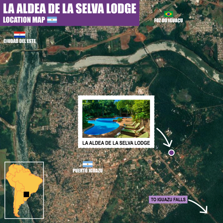 Ubicacion de La Aldea De La Selva Lodge
