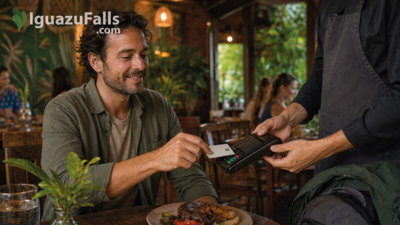 ATM Machines and credit cards in Iguazu Falls