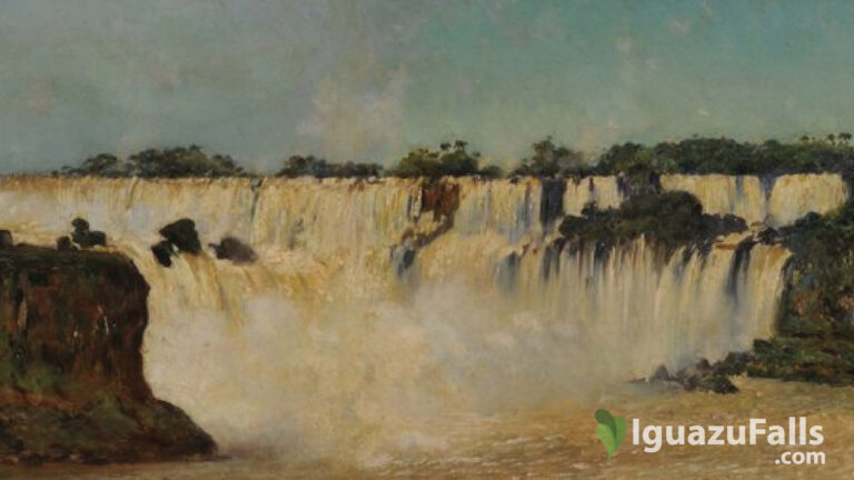 La Cascada de Iguazu, Augusto Ballerini Paint of Iguazu Falls