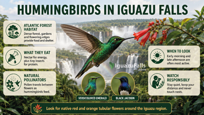 hummingbirds iguazu falls colibri Infographic