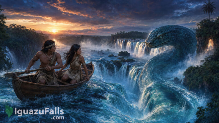 Naipi and Tarobá legend in Iguazu Falls