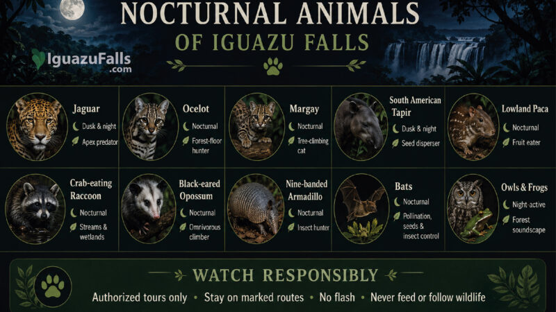 Nocturnal animals in Iguazu Falls