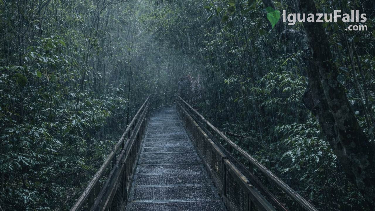 Rainy Iguazu Falls
